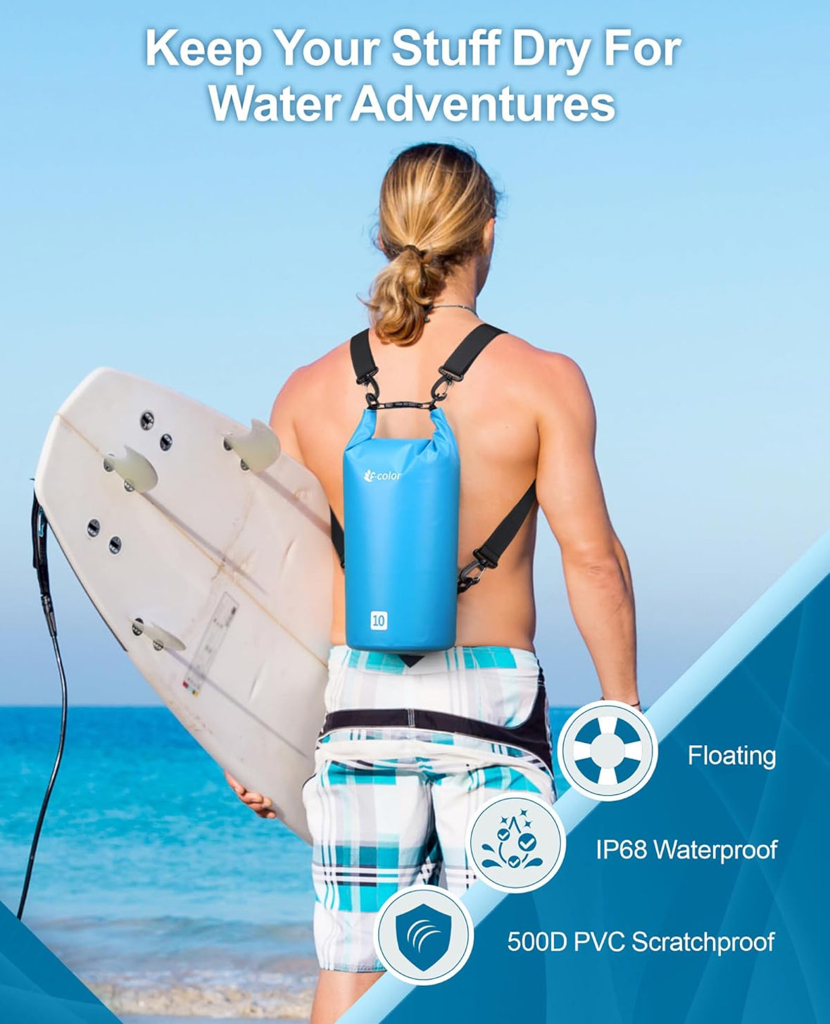 Bolso impermeable de 10 litros