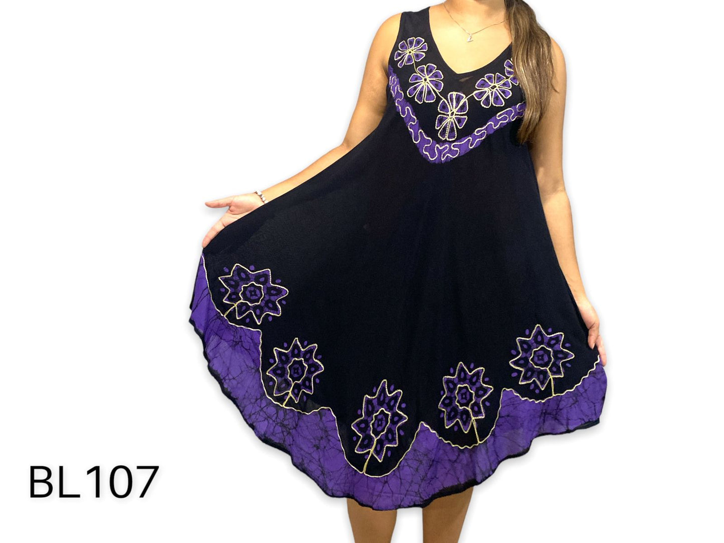 Bata Estampada de Dama sin mangas