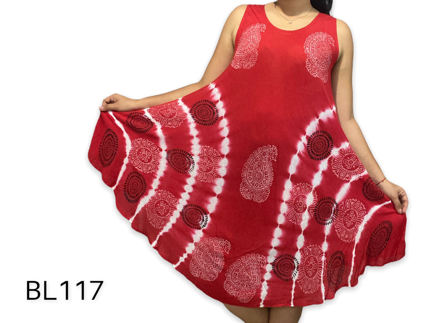 Bata de Dama Estampada sin mangas