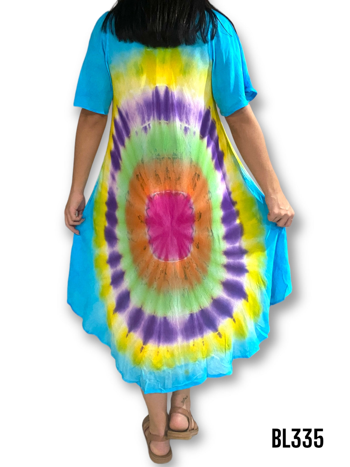 Bata de Dama Estampada con Mangas