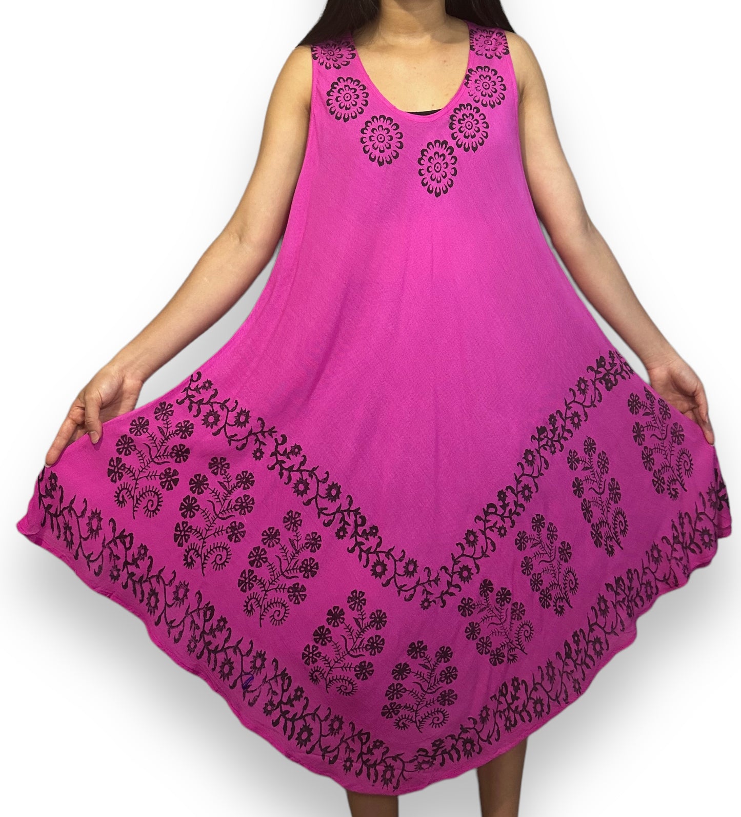 Vestido de Dama Estampado Morado