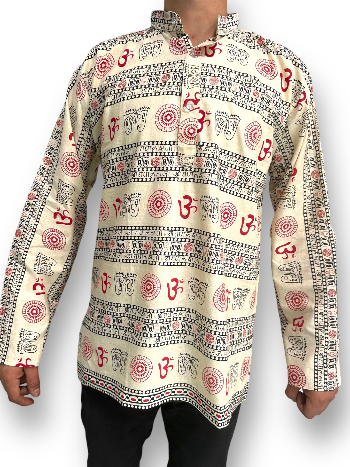 Camisa de Hombre Estampado Om Kurta
