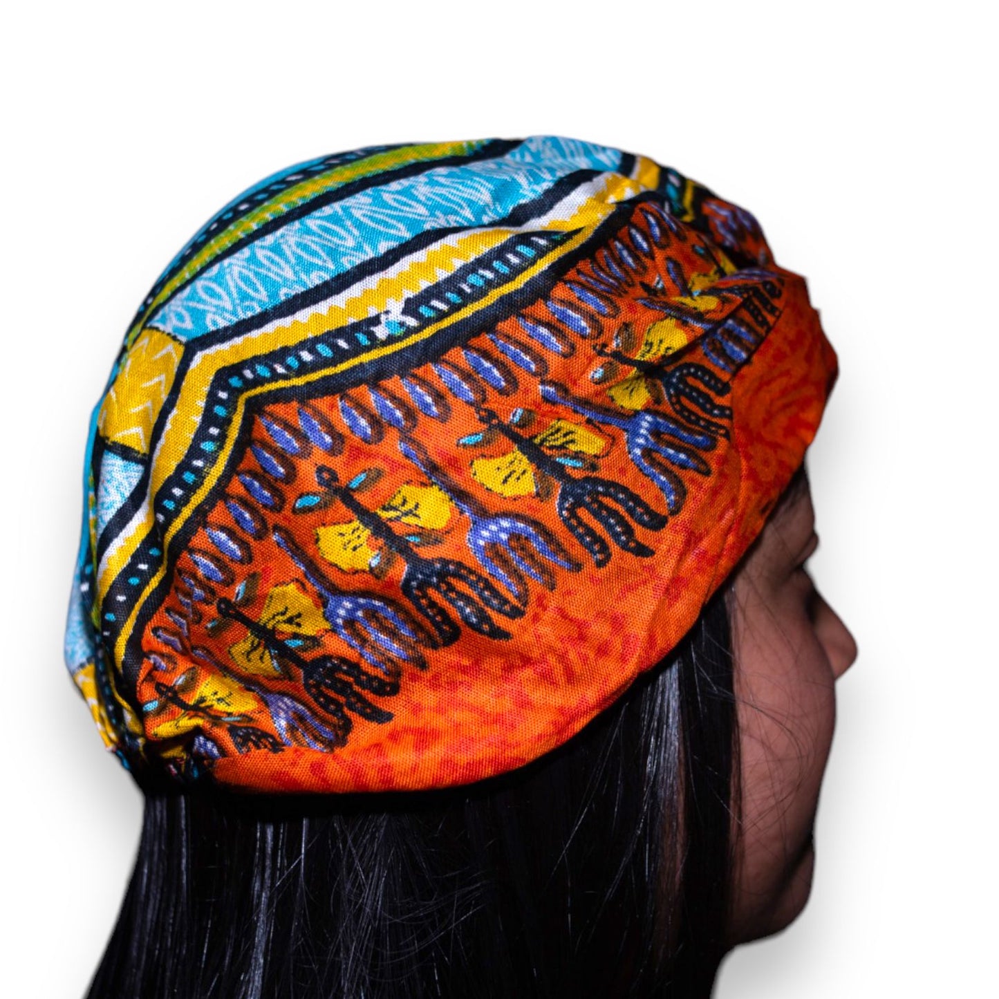 Turbante de Adulto Naranja Afrocaribeño