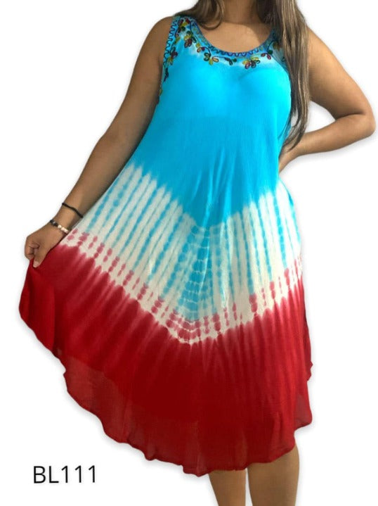 Bata de Dama Estampada sin Manga