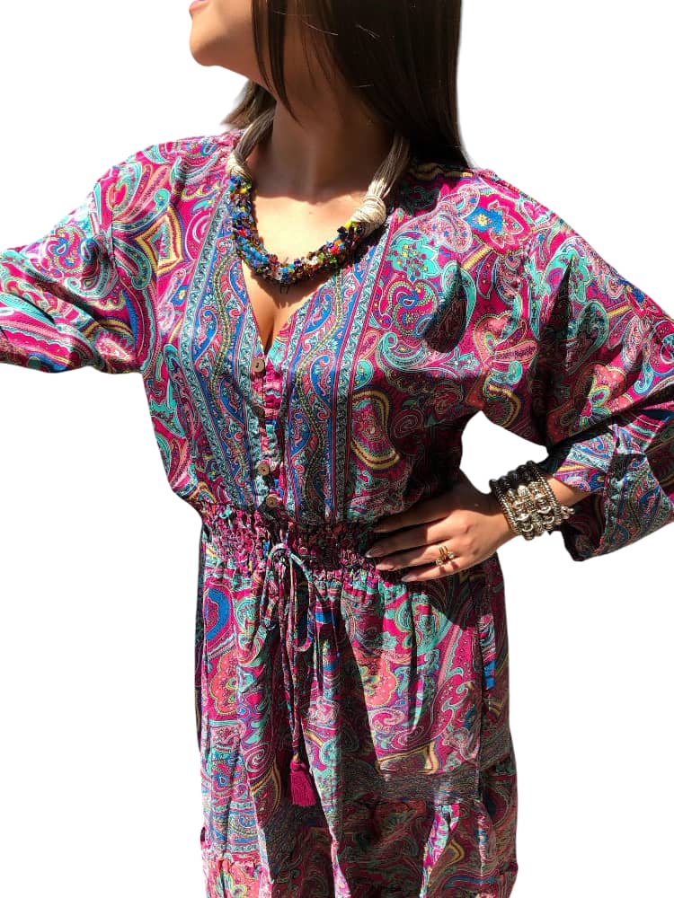 Vestido Estampado Casual de Dama