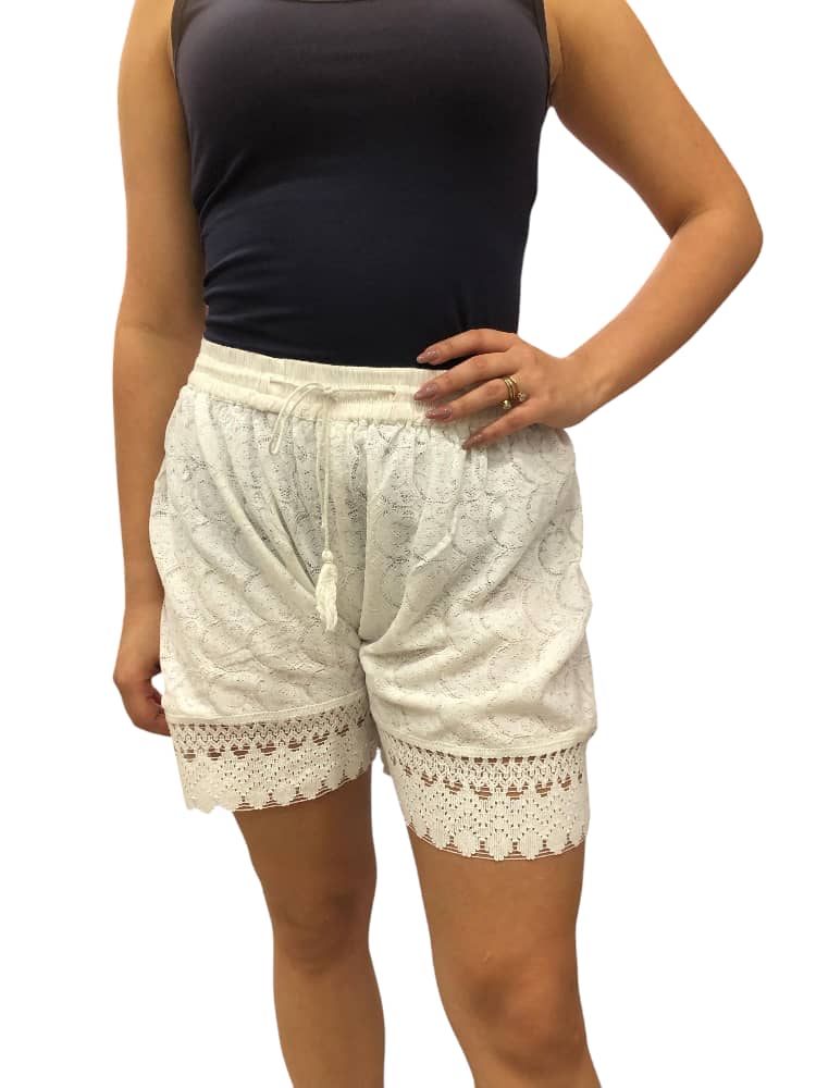 Short de Dama con Encajes y Tejidos