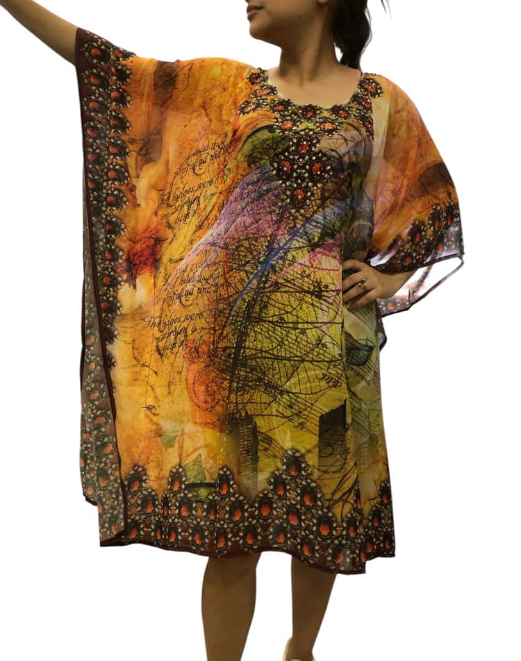 Guajira de Dama Estampado Digital con Piedras Brillantes