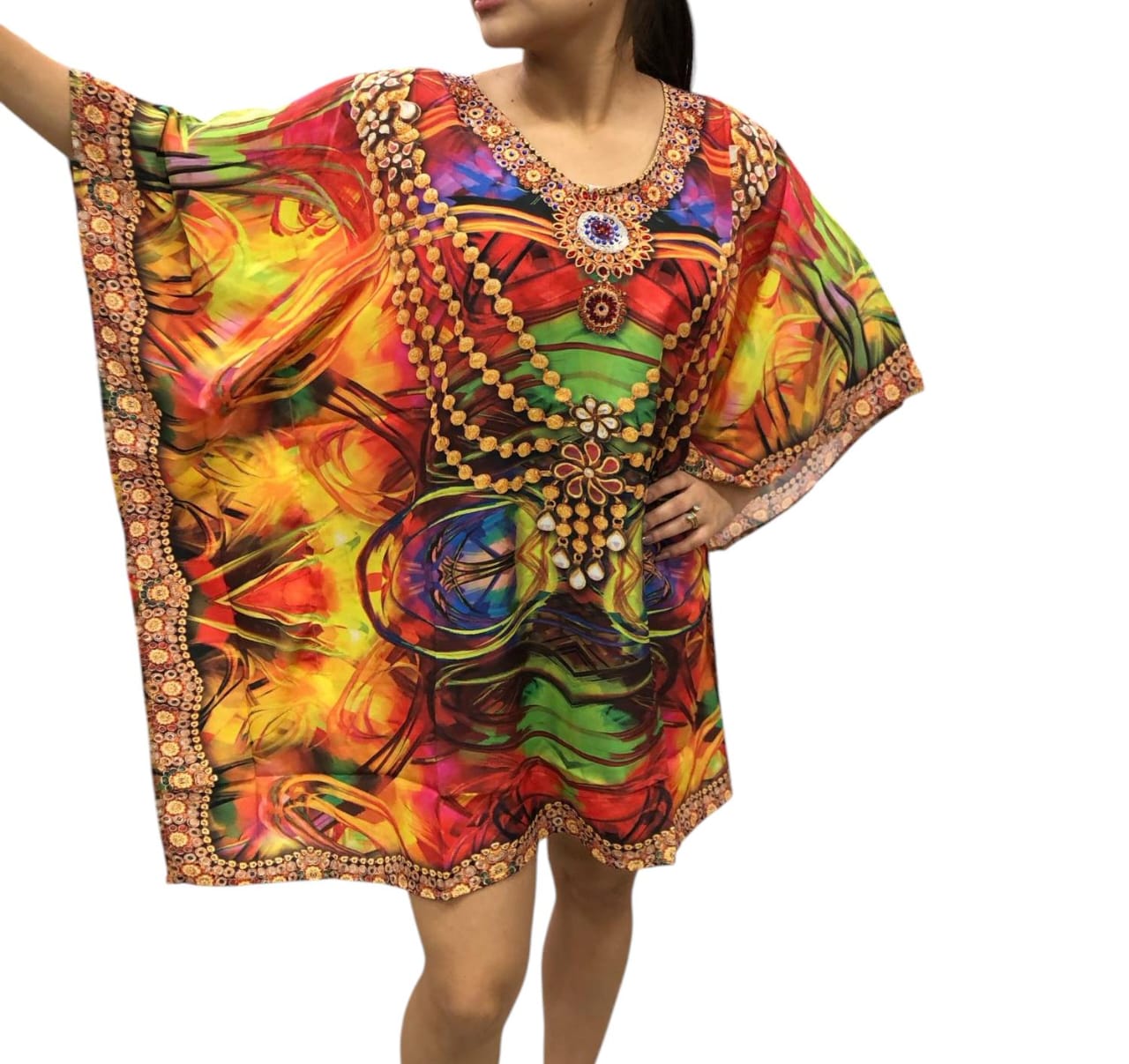 Guajira de Dama Estampado Digital con Piedras Brillantes