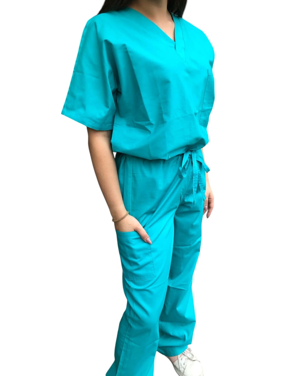 Camisa de Uniforme Turquesa Unisex Landau.
