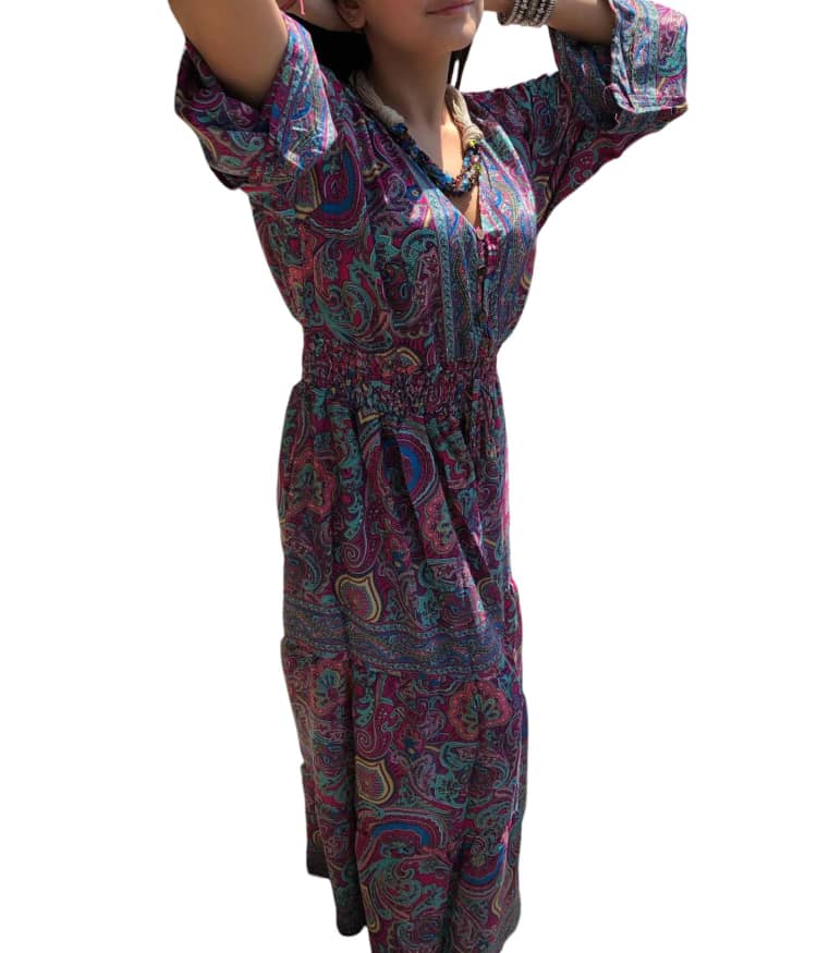 Vestido Estampado Casual de Dama