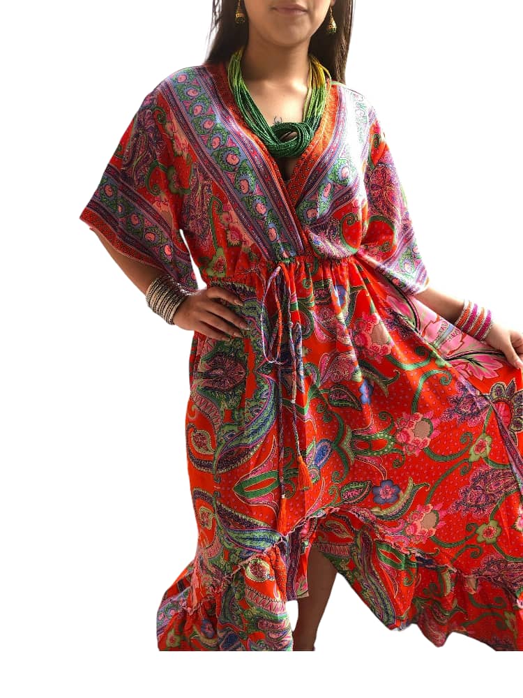 Vestido Estampado Casual de Dama