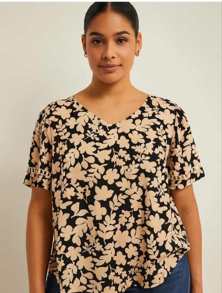 Blusa Floral Talla Plus