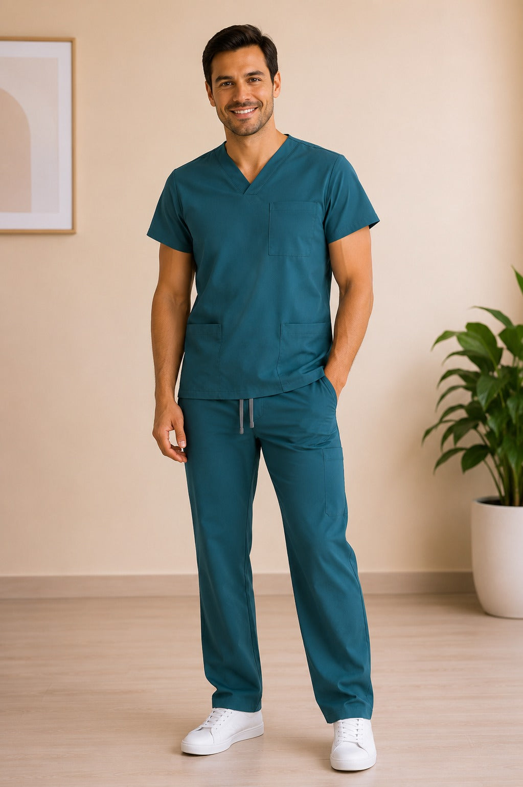 Conjunto uniforme caribbean blue(bota recta) unisex