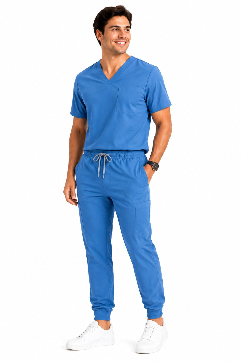 Conjunto uniforme caribbean blue (tipo jogger) unisex