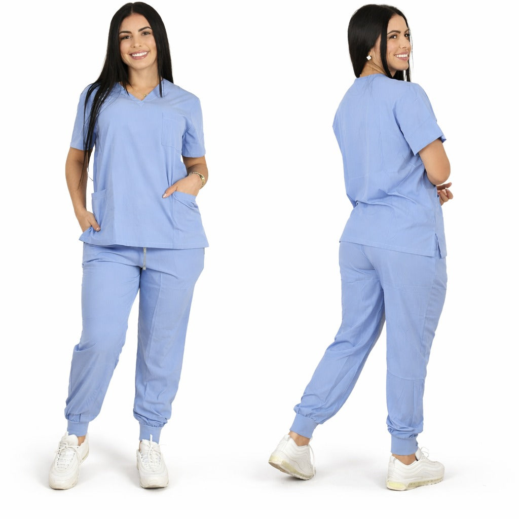 Conjunto Uniforme Azul Celeste Dama