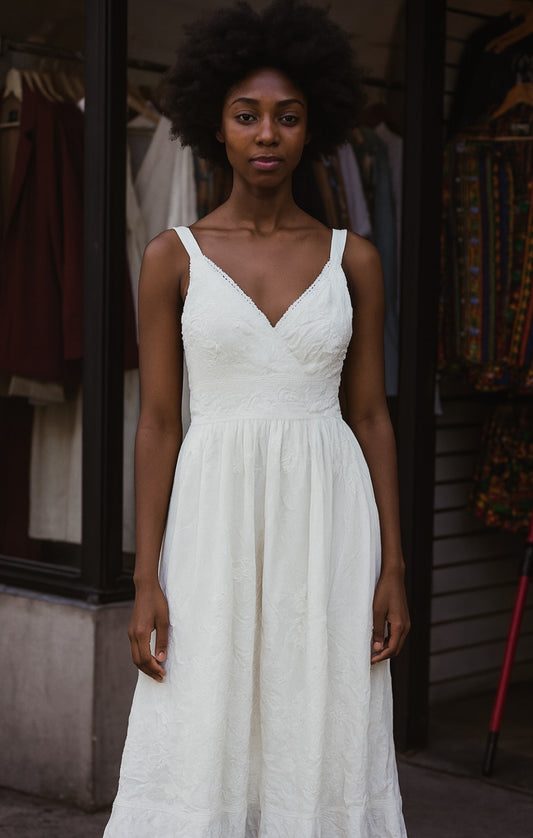 Vestido apache largo blanco
