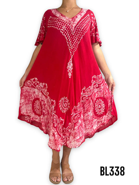 Bata de Dama Estampada con Mangas