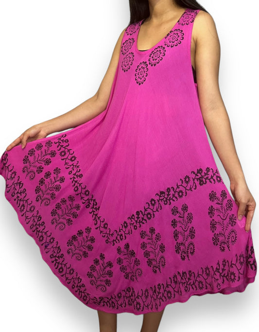 Vestido de Dama Estampado Morado