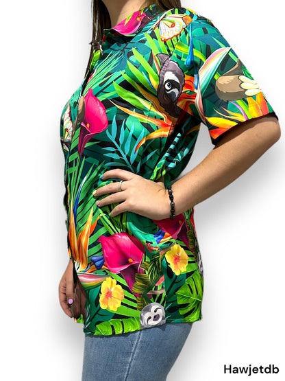 Camisa de Dama Estilo Hawaiana