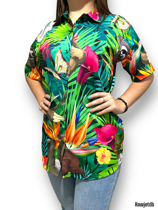 Camisa de Dama Estilo Hawaiana