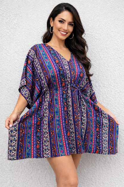 Vestido Corto de Dama Estampado