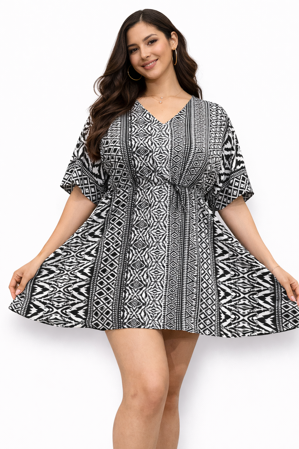 Vestido Corto de Dama Estampado