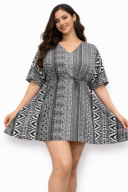 Vestido Corto de Dama Estampado