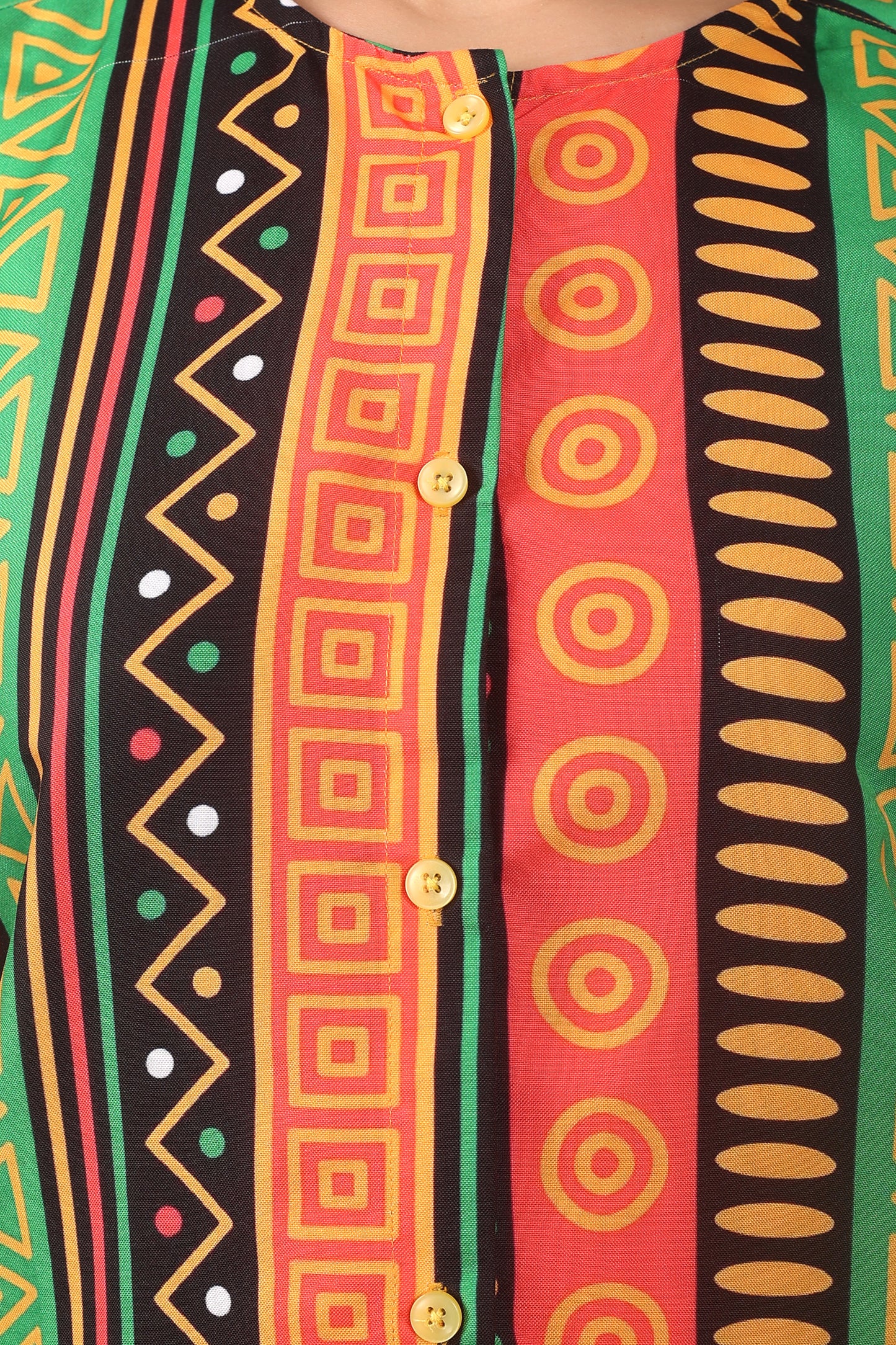 Blusa Afrocaribeña de Dama Estampado Afrocaribeño Carnaval