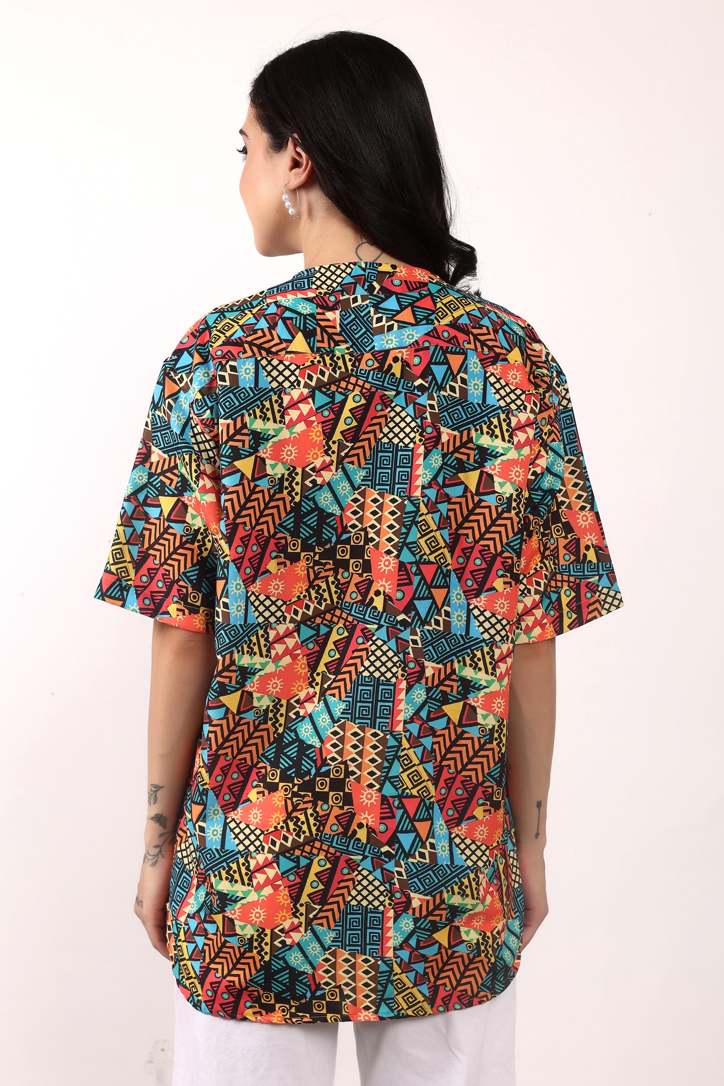 Blusa Afrocaribeña de Dama Estampado Afrocaribeño Carnaval