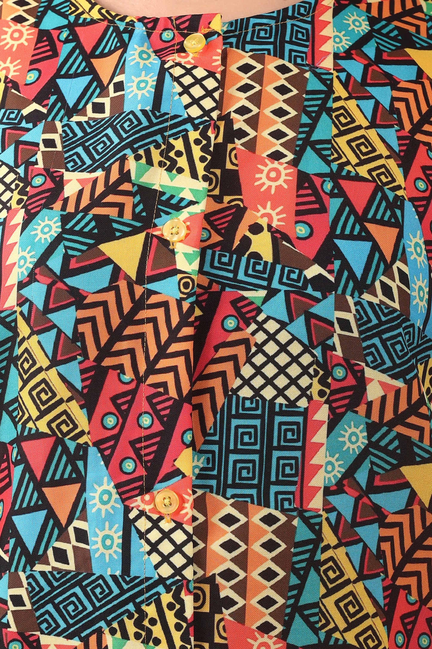 Blusa Afrocaribeña de Dama Estampado Afrocaribeño Carnaval