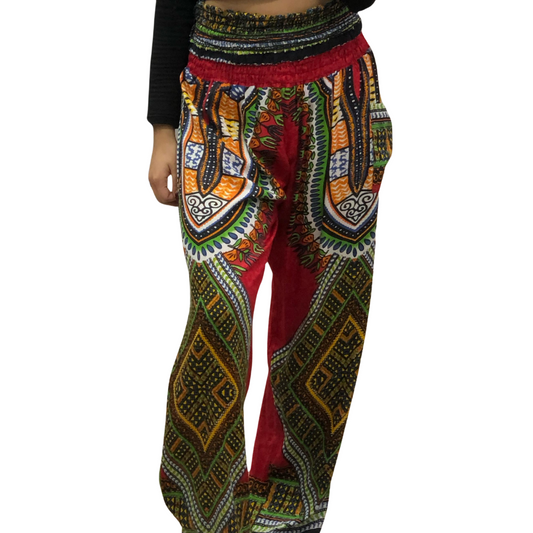Pantalón de Dama con Estampado Rojo