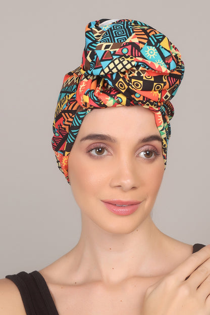 Turbante de Adulto Estampado Afrocaribeño Carnaval