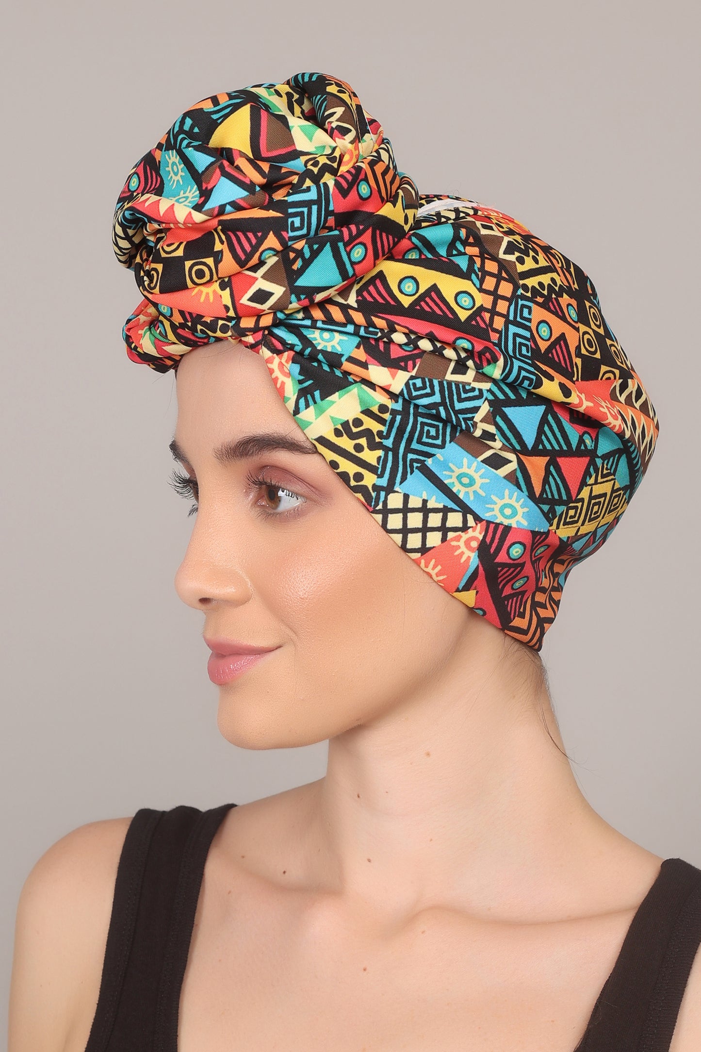 Turbante de Adulto Estampado Afrocaribeño Carnaval