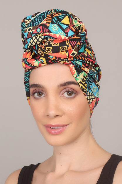 Turbante de Adulto Estampado Afrocaribeño Carnaval