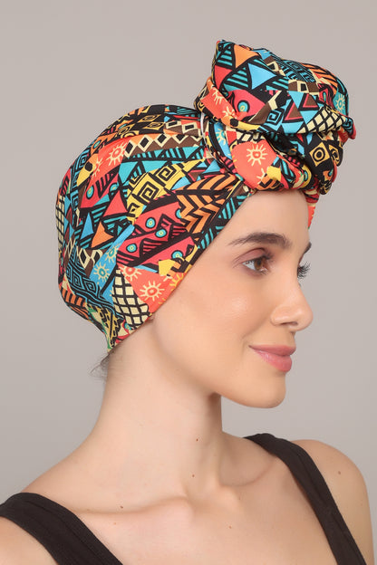 Turbante de Adulto Estampado Afrocaribeño Carnaval