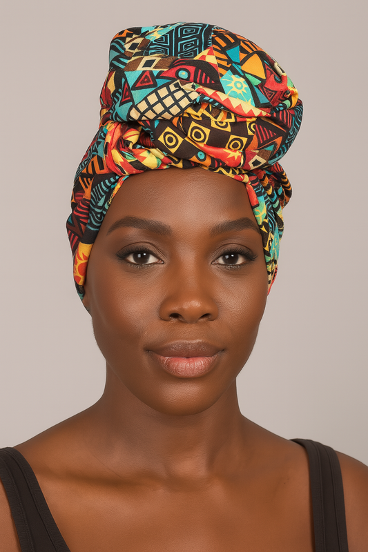 Turbante de Adulto Estampado Afrocaribeño Carnaval