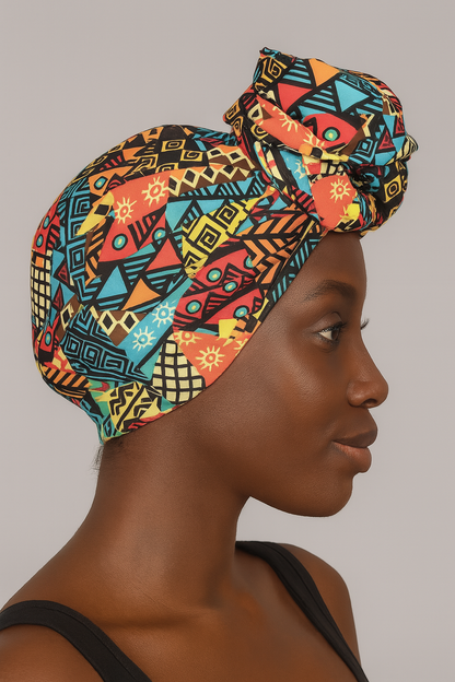 Turbante de Adulto Estampado Afrocaribeño Carnaval