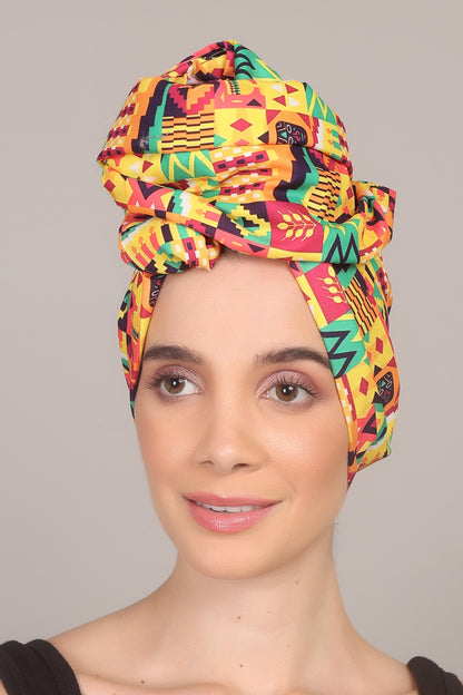 Turbante de Adulto Estampado Afrocaribeño Carnaval