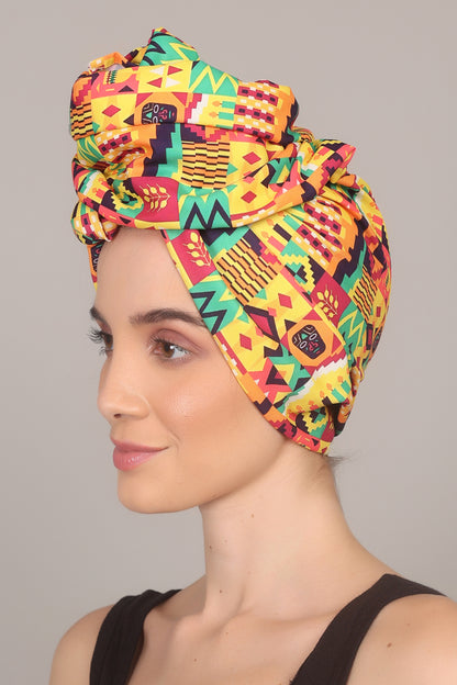 Turbante de Adulto Estampado Afrocaribeño Carnaval