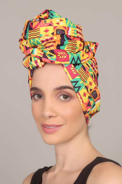 Turbante de Adulto Estampado Afrocaribeño Carnaval