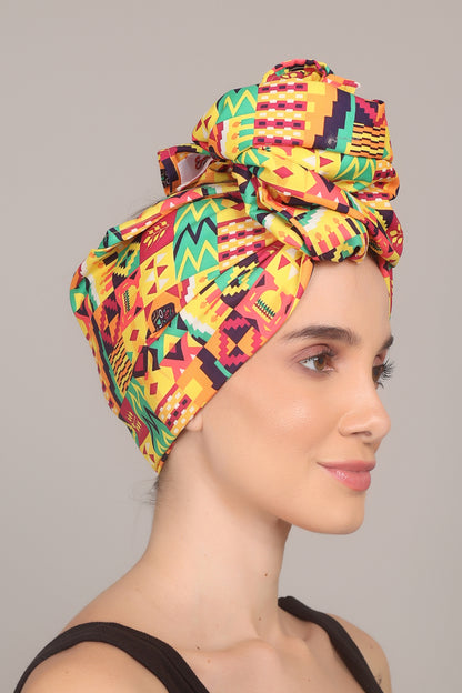 Turbante de Adulto Estampado Afrocaribeño Carnaval