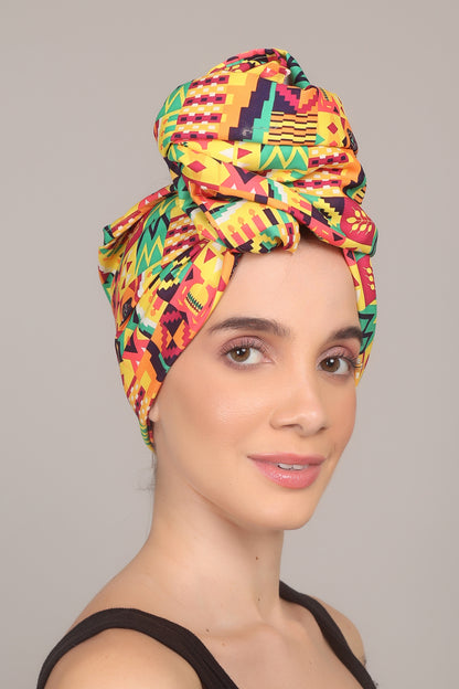 Turbante de Adulto Estampado Afrocaribeño Carnaval