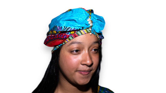 Turbante de Adulto Azul Afrocaribeño