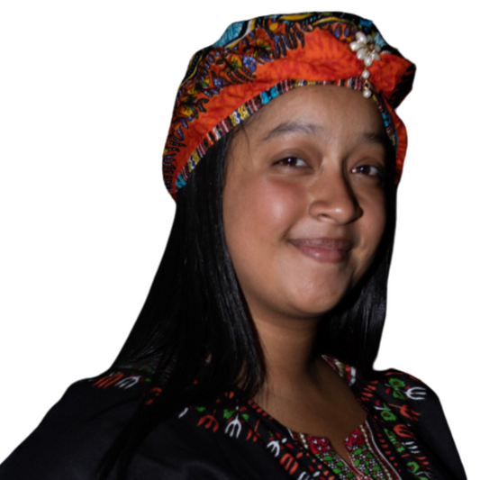 Turbante de Adulto Naranja Afrocaribeño
