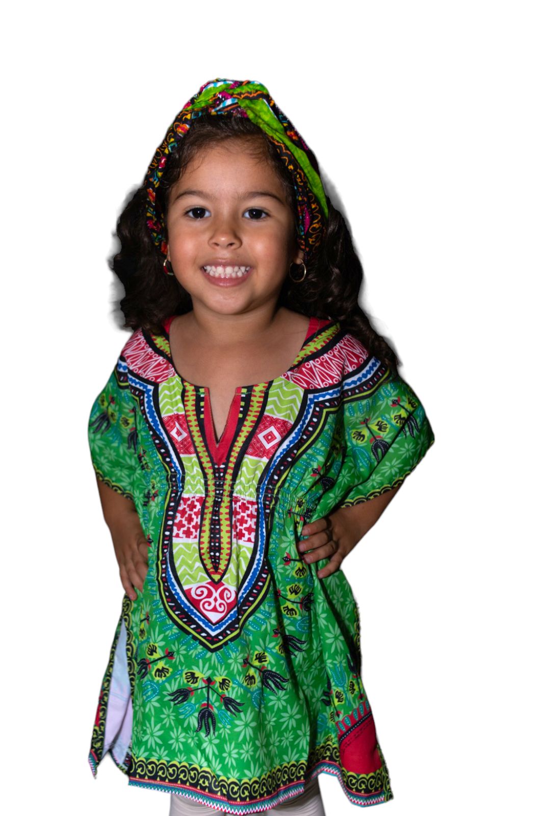 Vestido Guajira de Nina Juvenil Afrocaribeño KTK401
