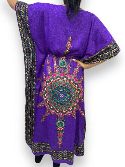 Guajira Larga de Dama Estampada Unitalla Morado