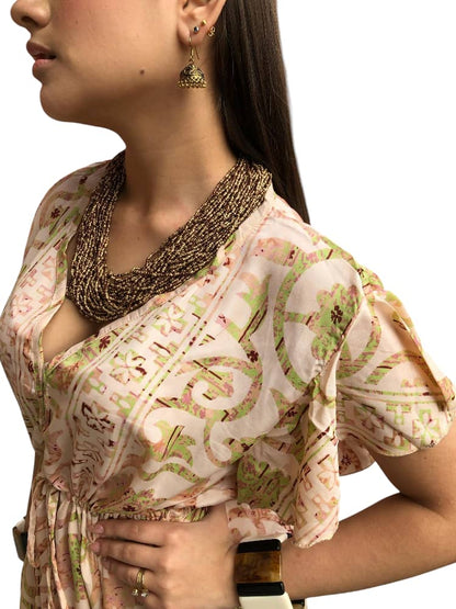 Vestido Estampado Casual de Dama