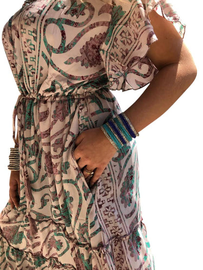 Vestido Estampado Casual de Dama