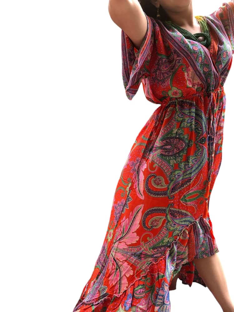 Vestido Estampado Casual de Dama