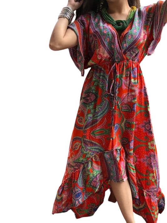 Vestido Estampado Casual de Dama